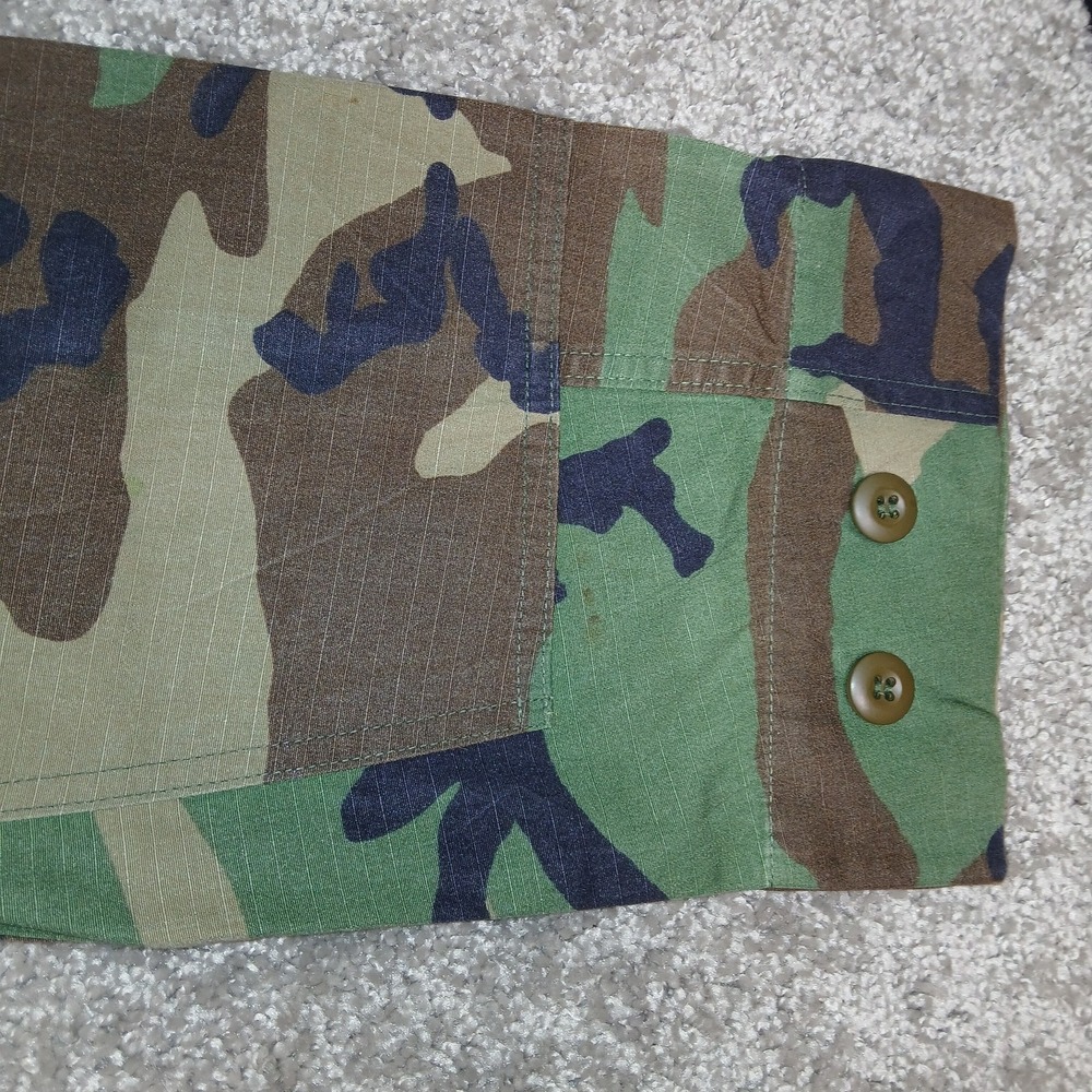 US Military Jacket Mens Medium Short Green Woodland Camo Army Field Jacket - Picture 14 of 16
